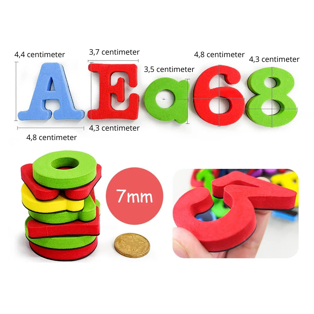 Magnetische Alfabet Koelkaststickers – Spelenderwijs leren Lezen en Rekenen