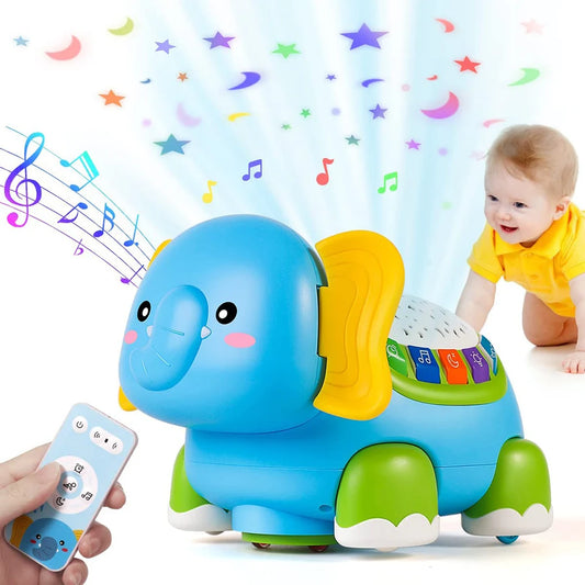 Interactieve Kruipende Olifant – Muziek, Licht & Beweging in één Speelgoed