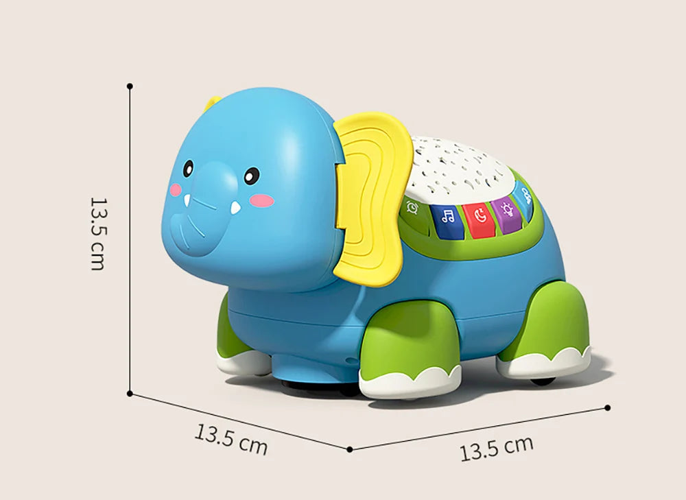 Interactieve Kruipende Olifant – Muziek, Licht & Beweging in één Speelgoed